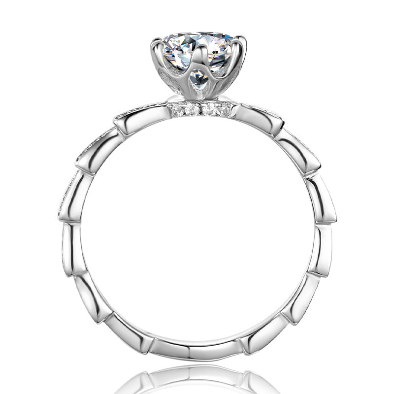[vvjewelry] vv1108 Moissanite 925 sterling silver ring