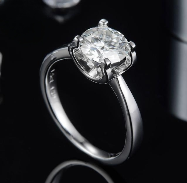 [vvjewelry] vv1110 Moissanite 925 sterling silver ring