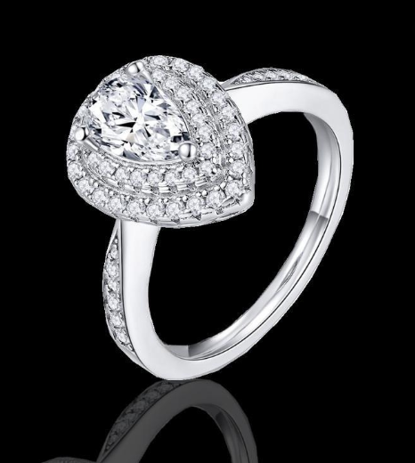 [vvjewelry] vv1102 Moissanite 925 sterling silver ring