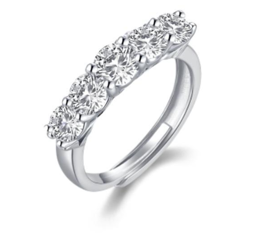 [vvjewelry] vv1122 Moissanite 925 sterling silver ring & melody RING