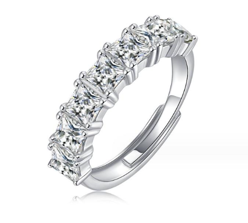 [vvjewelry] vv1123 Moissanite 925 sterling silver ring & Tidal space RING