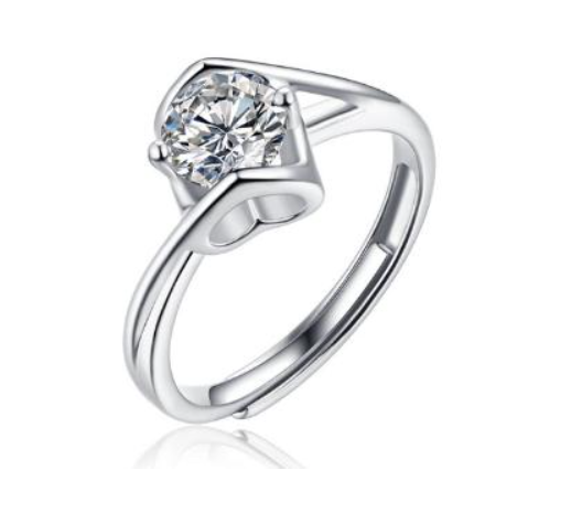 [vvjewelry] vv1129 Moissanite 925 sterling silver ring