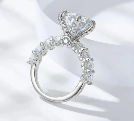 [vvjewelry] vv1131 Moissanite 925 sterling silver ring