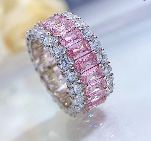 [vvjewelry] vv1721 Pink High-carbon 925 sterling silver