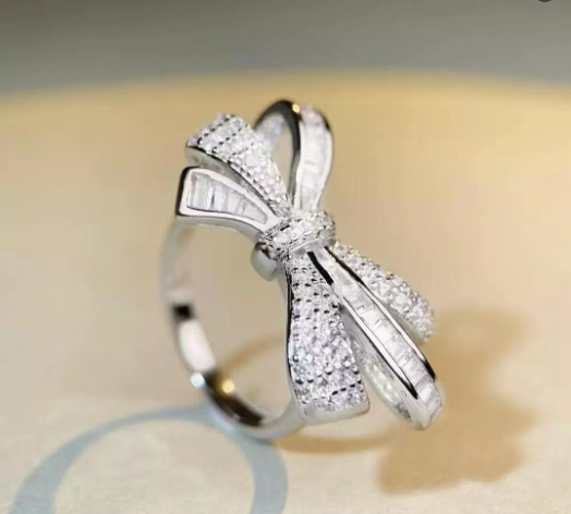[vvjewelry]  vv1718 Bow design 925 sterling silver ring