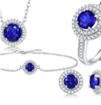 [vvjewelry] vv5901 ruby 925 sterling silver jewelry set