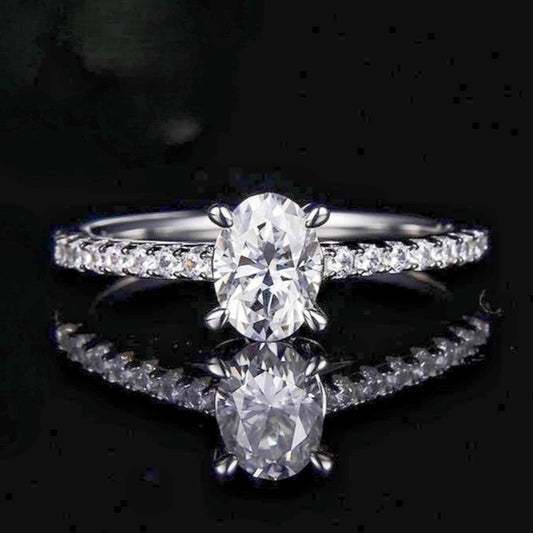 [vvjewelry] vv1117 Moissanite 925 sterling silver ring