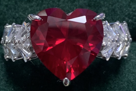[vvjewelry] vv1720 7CT 12*12 diamond cut High-carbon 925 silver ring