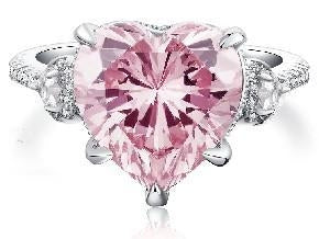 [vvjewelry] vv1720 7CT 12*12 diamond cut High-carbon 925 silver ring